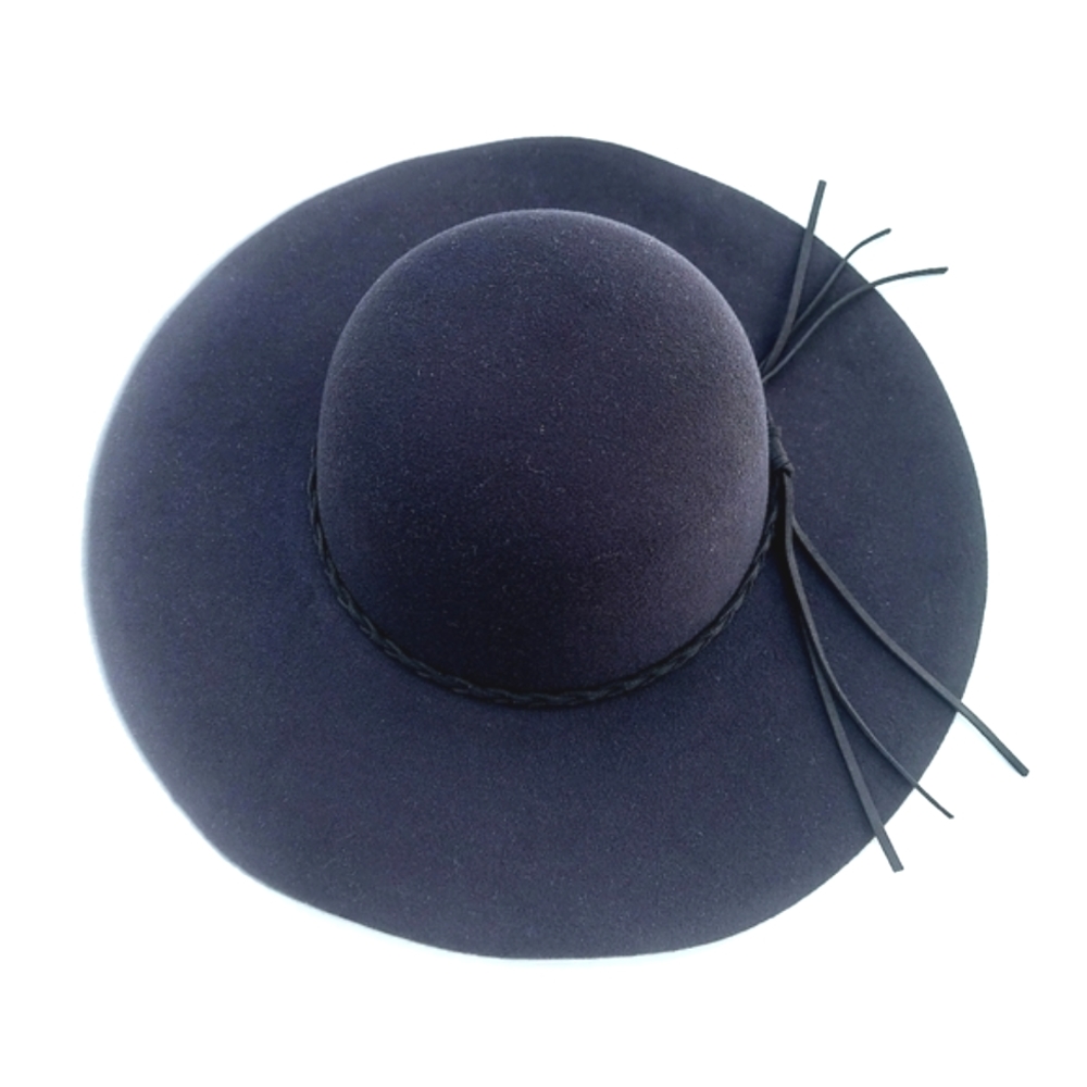 NWOT Felt Wide Brim Hat - Black
